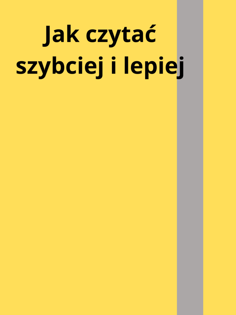 Okładka książki Jak czytać szybciej i lepiej